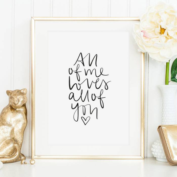 Poster All Of Me Loves All Of You Von Tales By Jen Stilherz