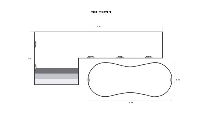 Verlichting vrije vorm zwembaden