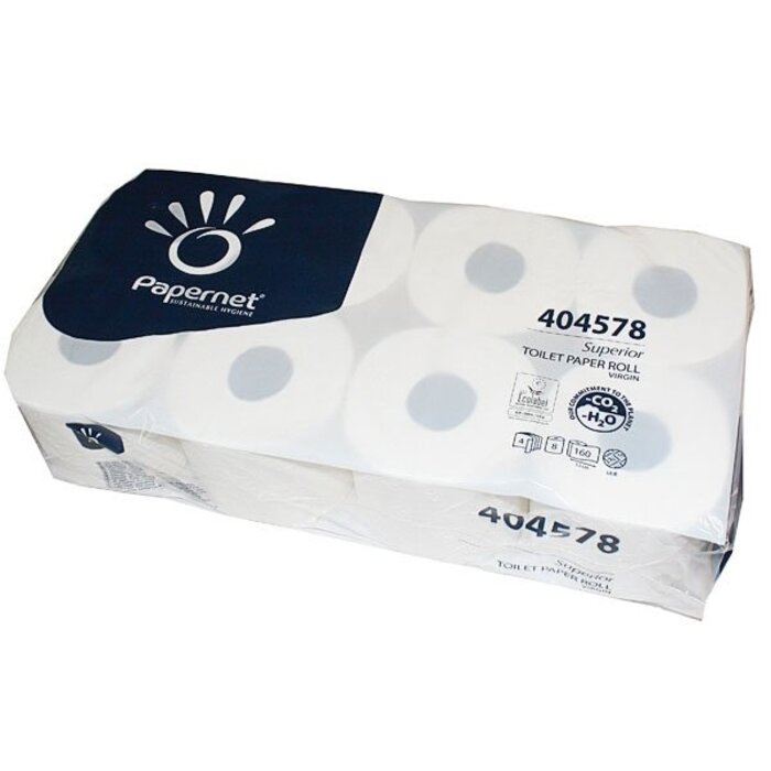 Papernet Toiletpapier Traditioneel, 4-laags, wit, 160 vel, 72 rollen