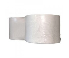 Eigen merk Industrierollen, 1000M, 24cm, 1-laags, cellulose, wit, 2 rollen