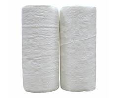 Eigen merk Keukenrollen, 2-laags, tissue wit, 32 rollen x 50 vel