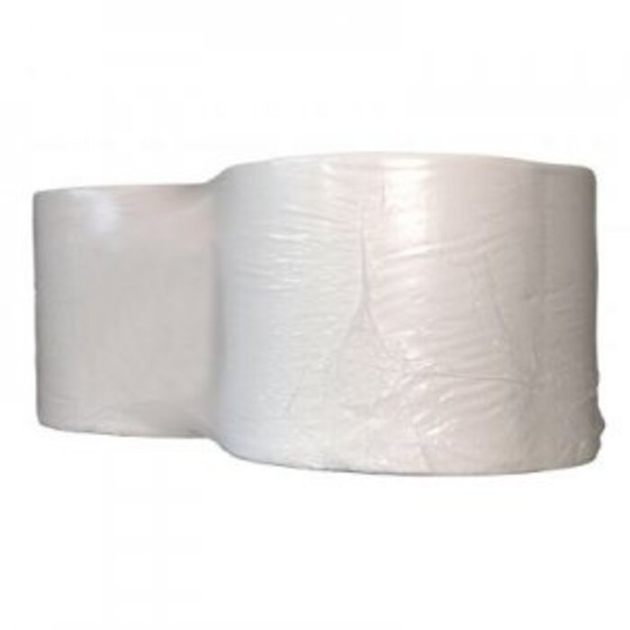 Eigen merk Industrierollen, 1000M, 24cm, 1-laags, cellulose, wit, 2 rollen