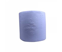 Eigen merk Industrierollen, 1000 vel, 36cm, 3-laags, cellulose, blauw, 1 rol