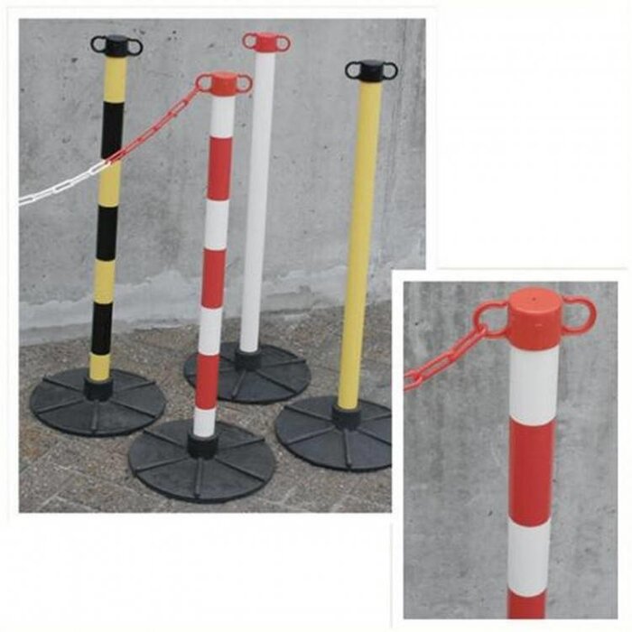 PVC Kettingpaaltje met voet 1,8 Kg