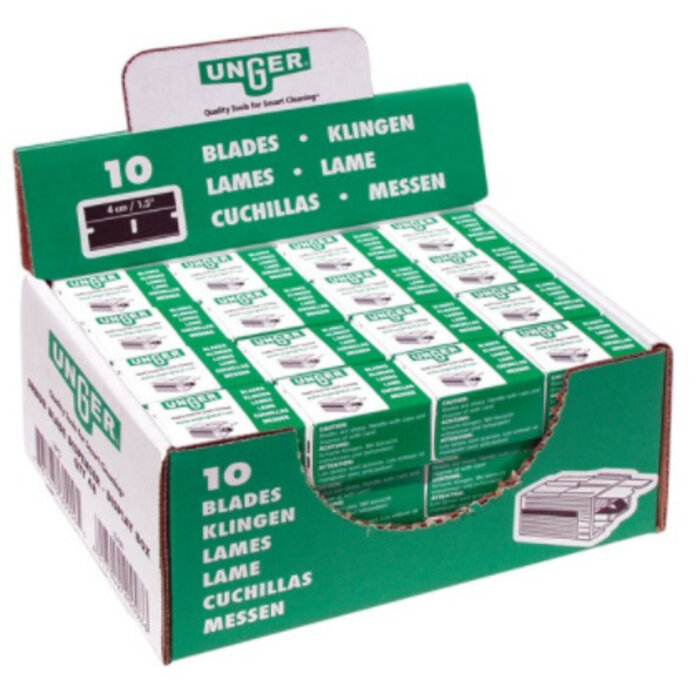 Unger Unger Mesjes voor veiligheidsschraper 4 cm - 10 mesjes in plastic box