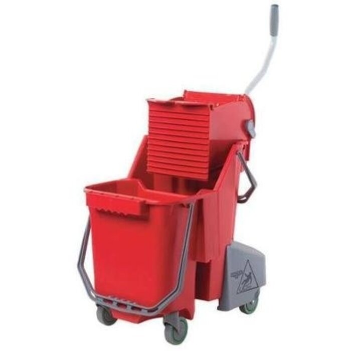 Unger Unger Sanitair Combo 30 l (Rolemmer + Pers), rood