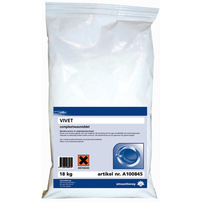Johnson Diversey Vivet Professioneel Wasmiddel 18Kg NL