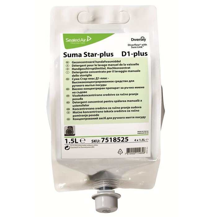 Johnson Diversey Suma Star D1 Plus - Diverflow met Sure Link 1,5 L