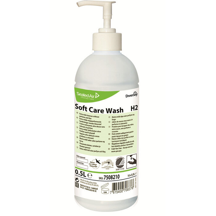 Johnson Diversey Soft Care Wash H2 Ronde fles met pompje 500ml
