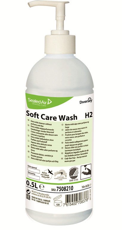Johnson Diversey Soft Care Wash H2 Ronde fles met pompje 500ml