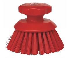 Vikan Vikan Ronde werkborstel polyester vezels, hard Ø110x110mm rood