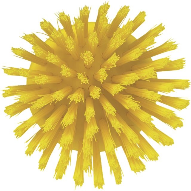 Vikan Vikan Ronde werkborstel polyester vezels, hard Ø110x110mm geel