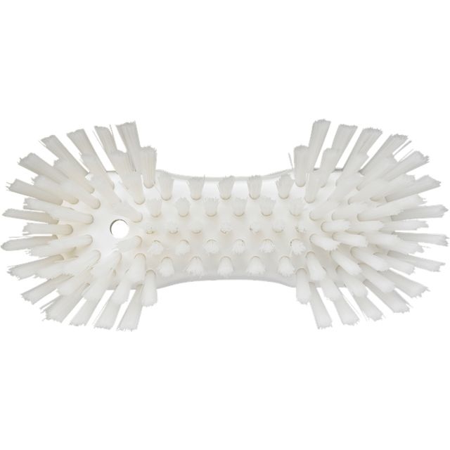 Vikan Vikan Grote ergonomische werkborstel polyester vezels, hard, met wijd uitstaande vezels 250x120x60mm wit