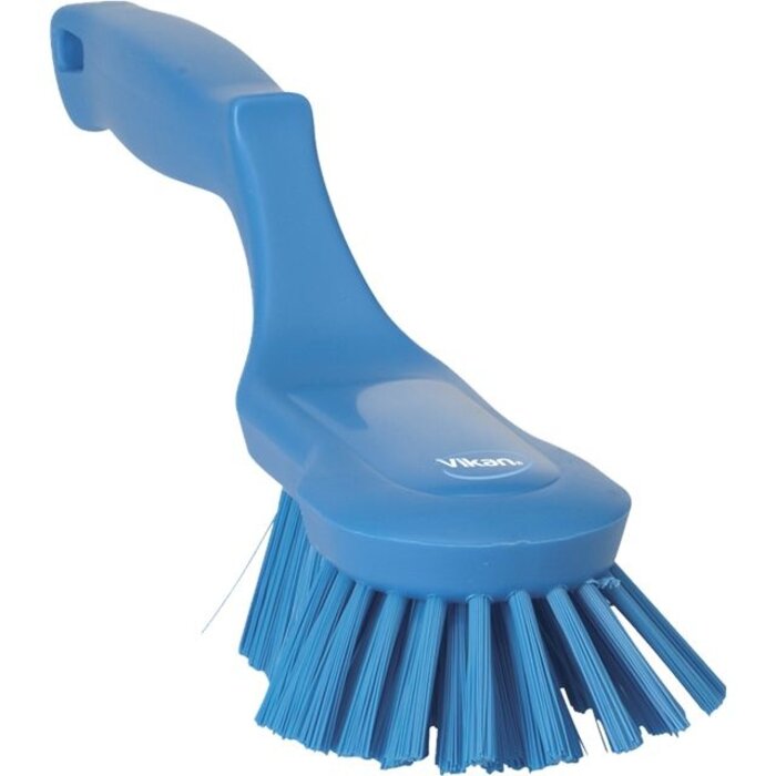 Vikan Vikan Ergonomische handborstel polyester vezels, hard 330x95x110mm blauw
