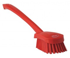 Vikan Vikan Afwasborstel lange steel, hard 415x71x75mm rood