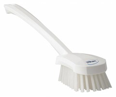 Vikan Vikan Afwasborstel lange steel, hard 415x71x75mm wit