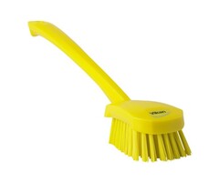 Vikan Vikan Afwasborstel lange steel, hard 415x71x75mm geel