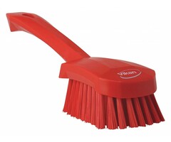 Vikan Vikan medium afwasborstel, korte steel, 270x70x85mm rood