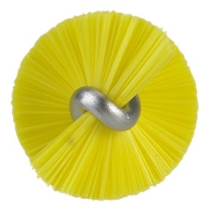 Vikan Vikan Pijpenborstel met handvat, 20 mm, medium, geel