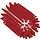Vikan Pijpborstel, steelmodel, ø63 mm, hard, rood