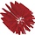 Vikan Pijpborstel, steelmodel, ø103 mm, medium, rood