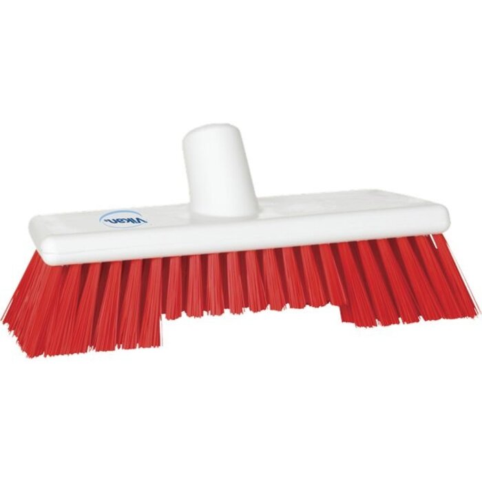 Vikan Vikan, Harde luiwagen met langere zijvezels, 245x105x80mm, rood