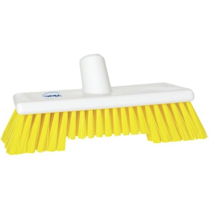 Vikan Vikan, Harde luiwagen met langere zijvezels, 245x105x80mm, geel