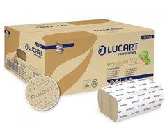 Lucart Vouwhanddoekjes Z-vouw, 21cm breed, 2-laags, recycled tissue wit
