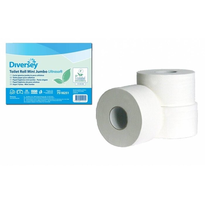 Johnson Diversey Recycled Toiletpapier Maxi Jumbo (2 laags)