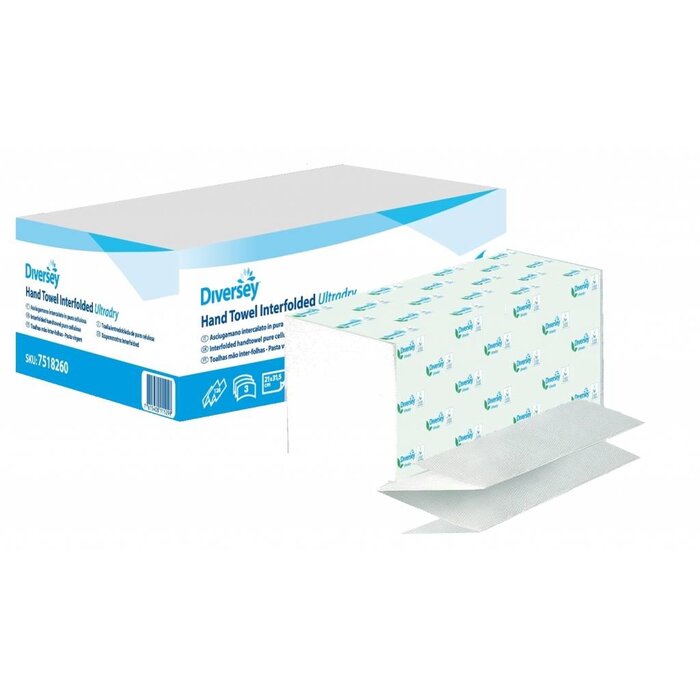 Johnson Diversey Vouwhanddoek Puur Cellulose Interfolded Maxi Ultradry (3laags)