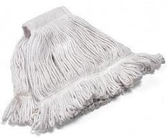 Eigen merk Strengenmop katoen met band gesneden - 350 gram