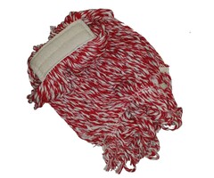 Eigen merk Strengenmop katoen rood/wit - 450 gram