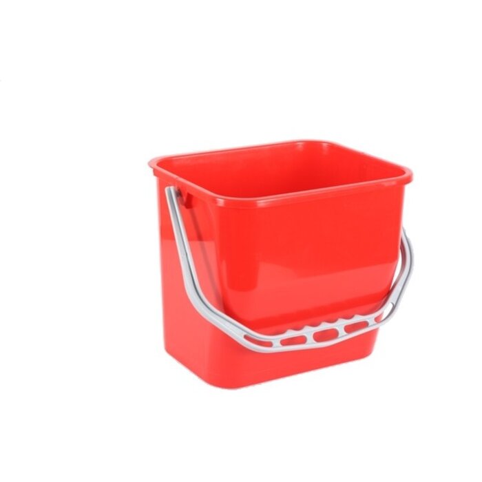 Eigen merk Materiaalwagenemmer rood - 6 liter