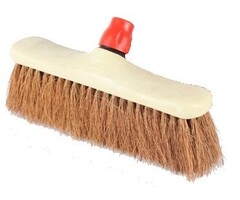 Eigen merk Zaalbezem kokos 40cm (Avantgarde grijs/groen)