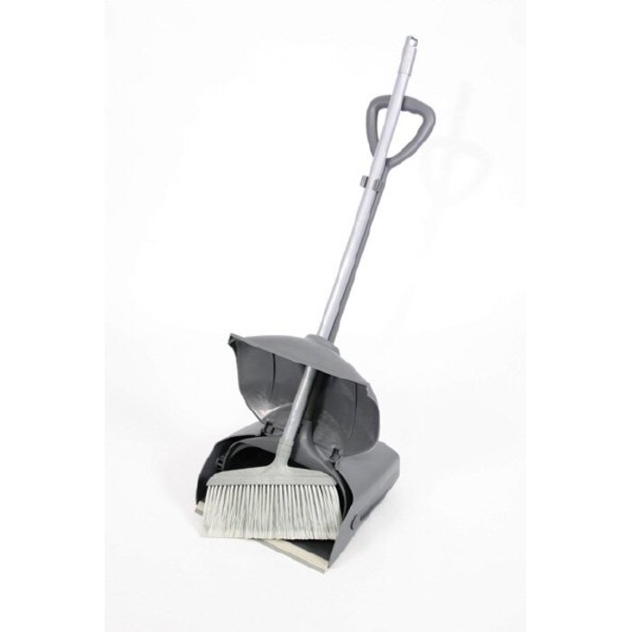 Eigen merk Hotelveegset afsluitbaar vuilblik + bezem 88cm