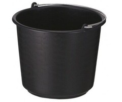 Eigen merk Bouw/glazenwassersemmer zwart