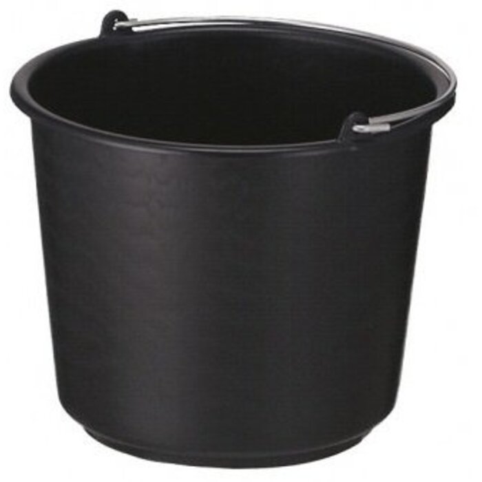 Eigen merk Bouw/glazenwassersemmer zwart