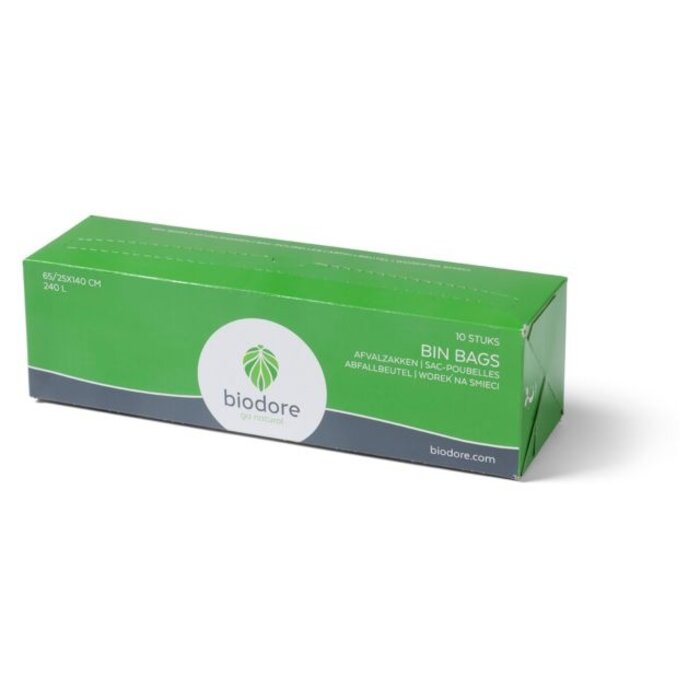 Biodore Biodore Afvalzak, Mais, 65/25x140cm, Groen (10 rollen)