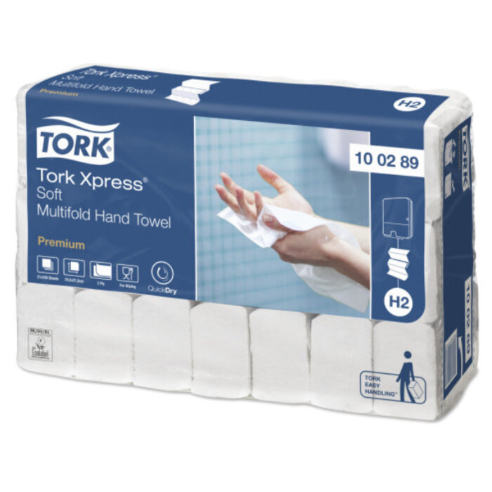 Tork Tork Xpress® Zachte Multifold Handdoek 2-laags Wit H2 Premium
