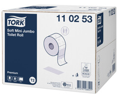 Tork Tork Zacht Mini Jumbo Toiletpapier 2-laags Wit T2 Premium
