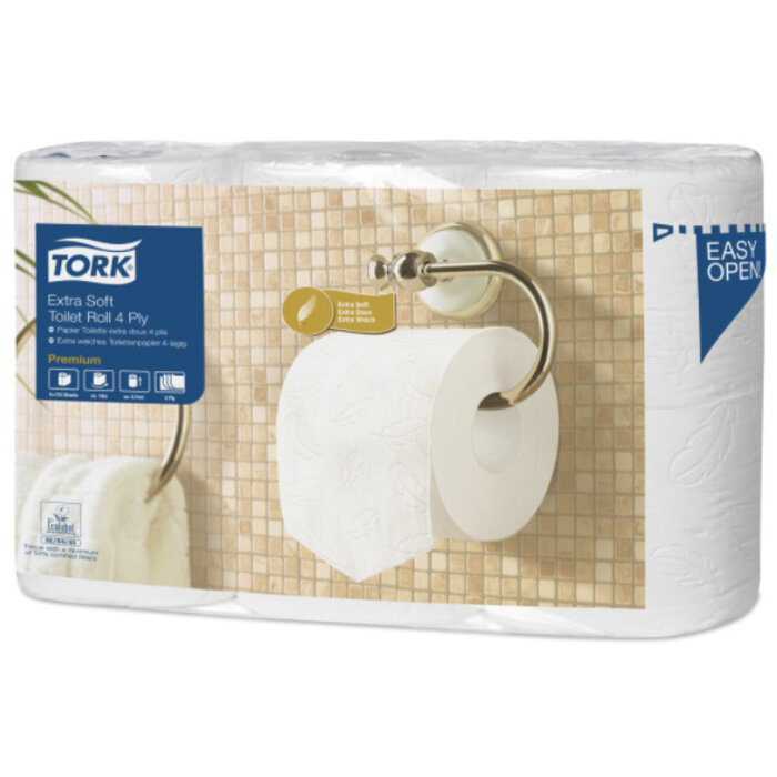 Tork Tork Extra Zacht Traditioneel Toiletpapier 4-laags Wit 150 Vel T4 Premium
