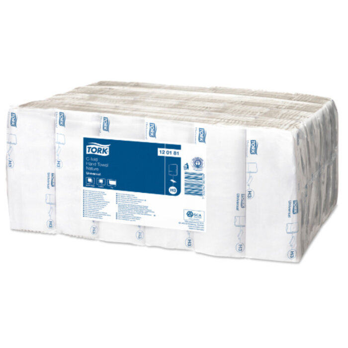 Tork Tork C-vouw Handdoek 1-laags Wit H3 Universal