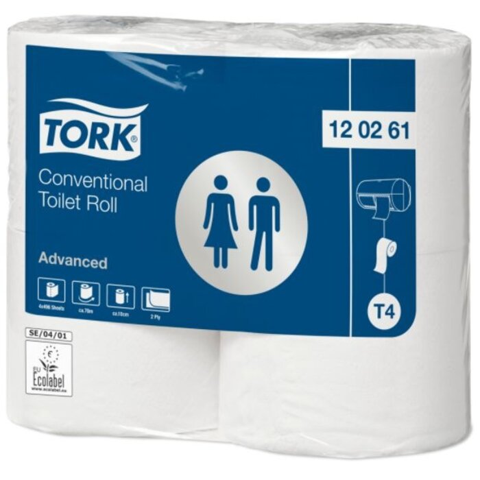 Tork Tork Traditioneel Toiletpapier 2-laags Wit 496 Vel T4 Advanced