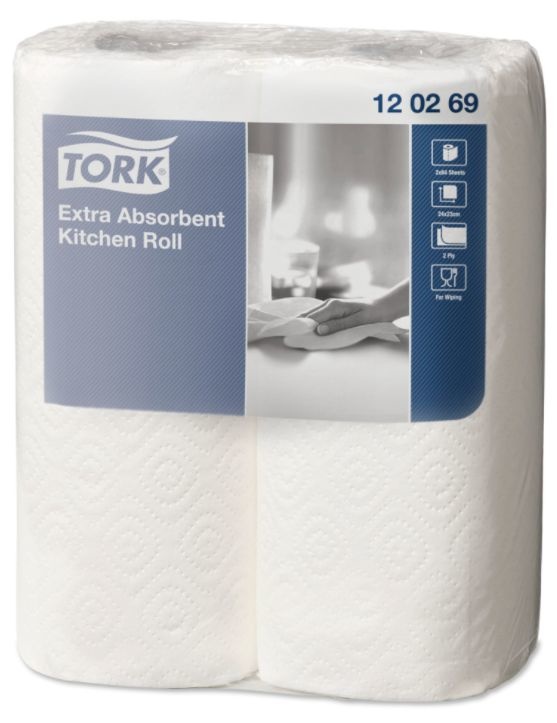 Tork Tork Extra Absorberende Keukenrol 2-laags Wit