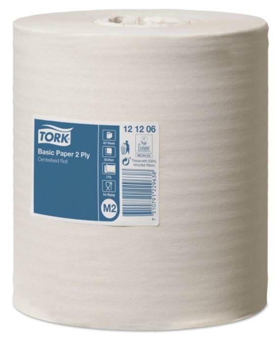 Tork Tork Basic Centerfeed Poetspapier 2-laags M2