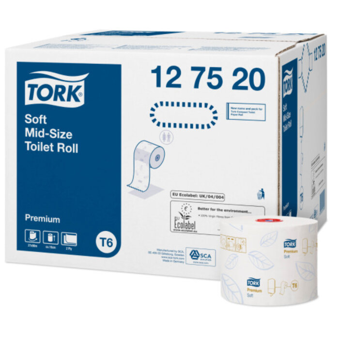 Tork Tork Zacht Mid-size Toiletpapier 2-laags Wit T6 Premium