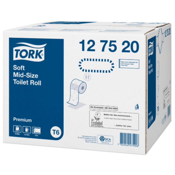 Tork Tork Zacht Mid-size Toiletpapier 2-laags Wit T6 Premium