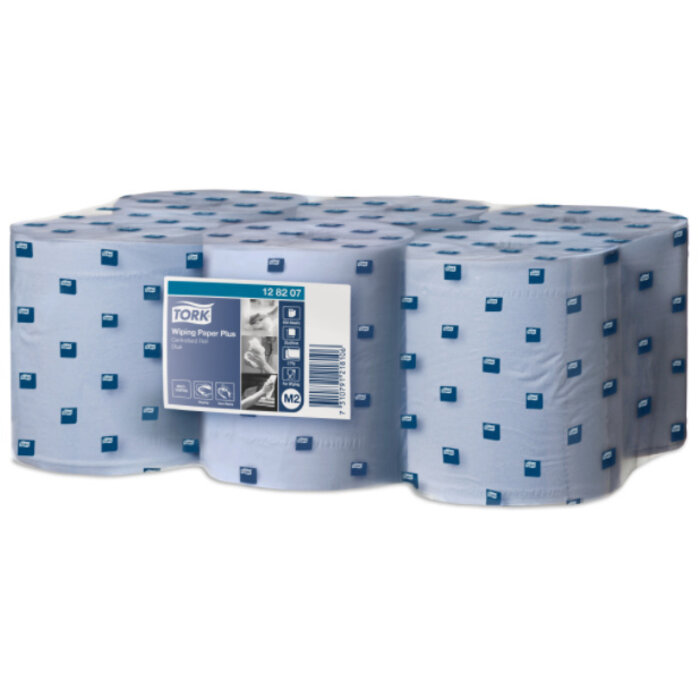 Tork Tork Wiping Plus Centerfeed Poetspapier 2-laags Blauw M2