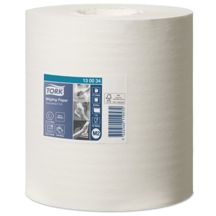 Tork Tork Wiping Centerfeed Poetspapier 1-laags M2