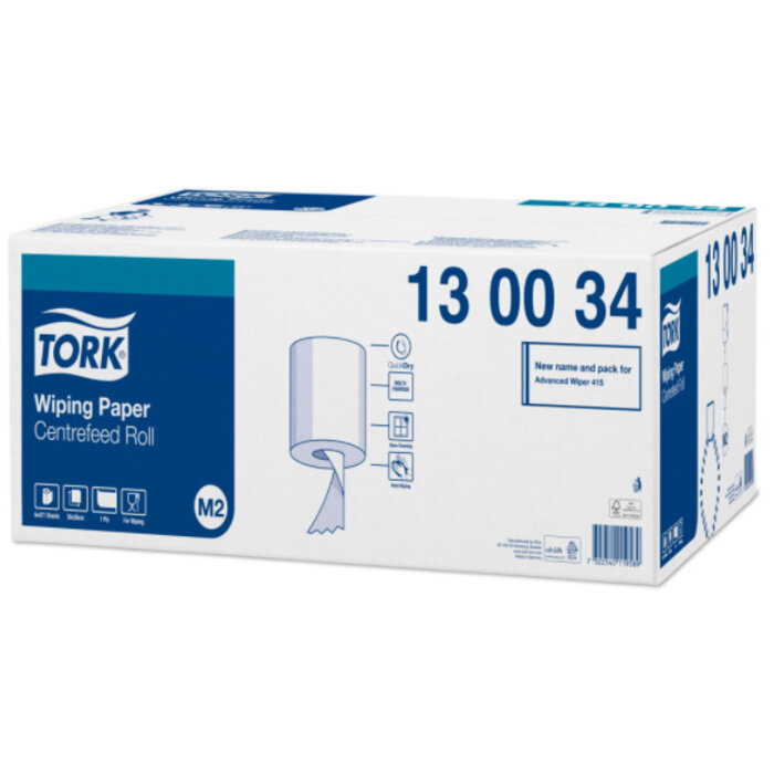 Tork Tork Wiping Centerfeed Poetspapier 1-laags M2